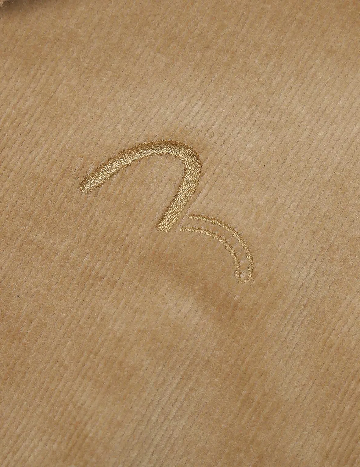 Logo Embroidered Corduroy Dress
