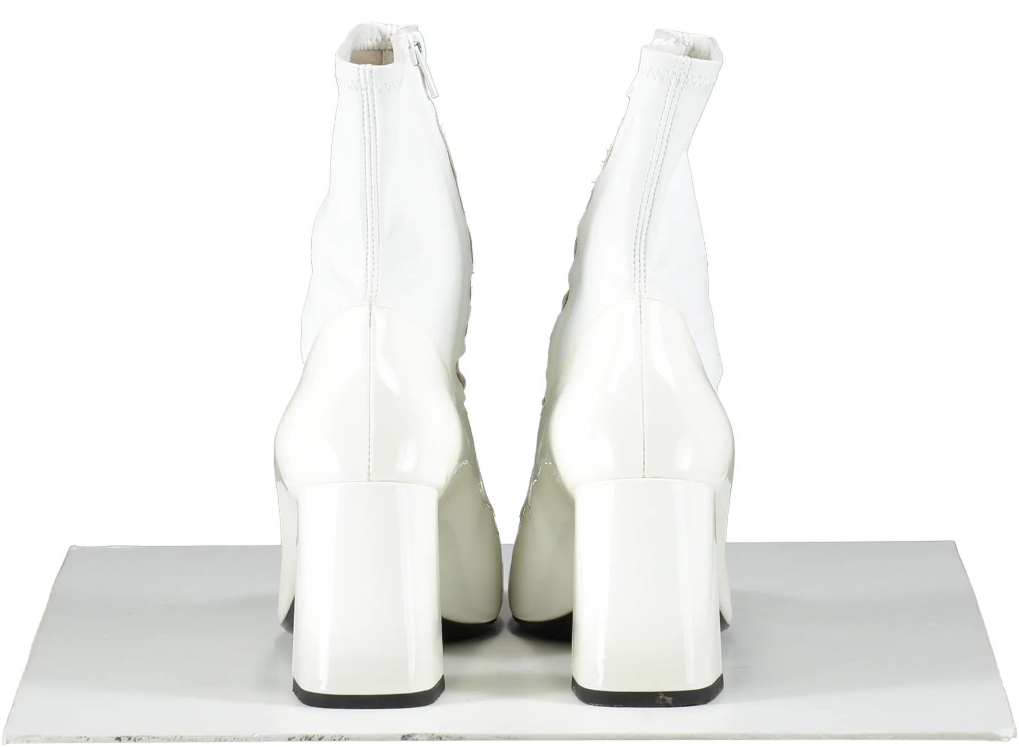 Louis Vuitton White Patent Madeleine Ankle Boots UK 6 EU 39 