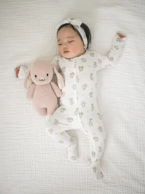 L'ovedbaby Organic 2-Way Zipper Footie | Brixy Bunny Biscuit