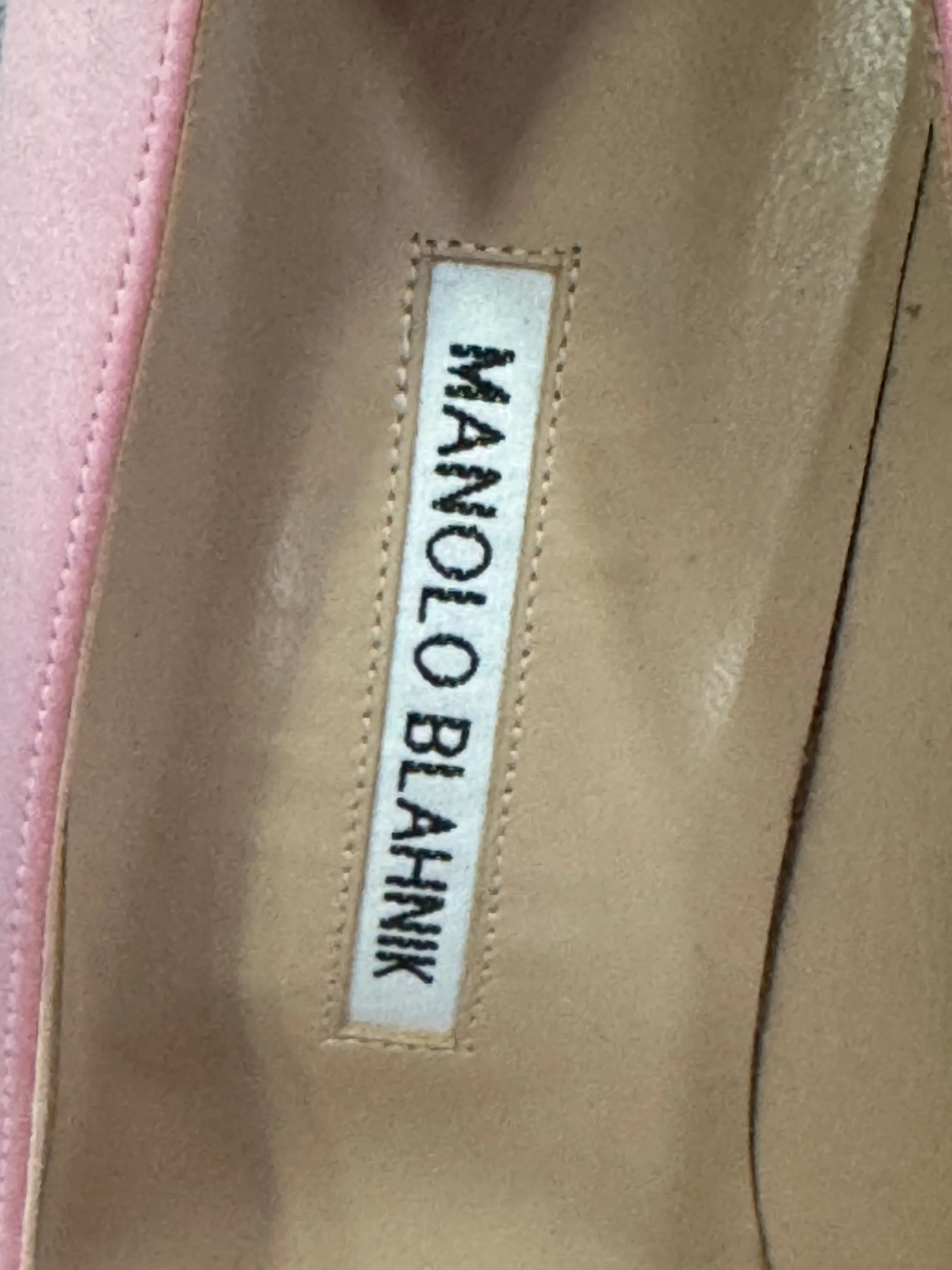 Manolo Blahnik Pink Satin Hangisi Jewel Buckle Pumps 105mm UK 6.5 EU 39.5 