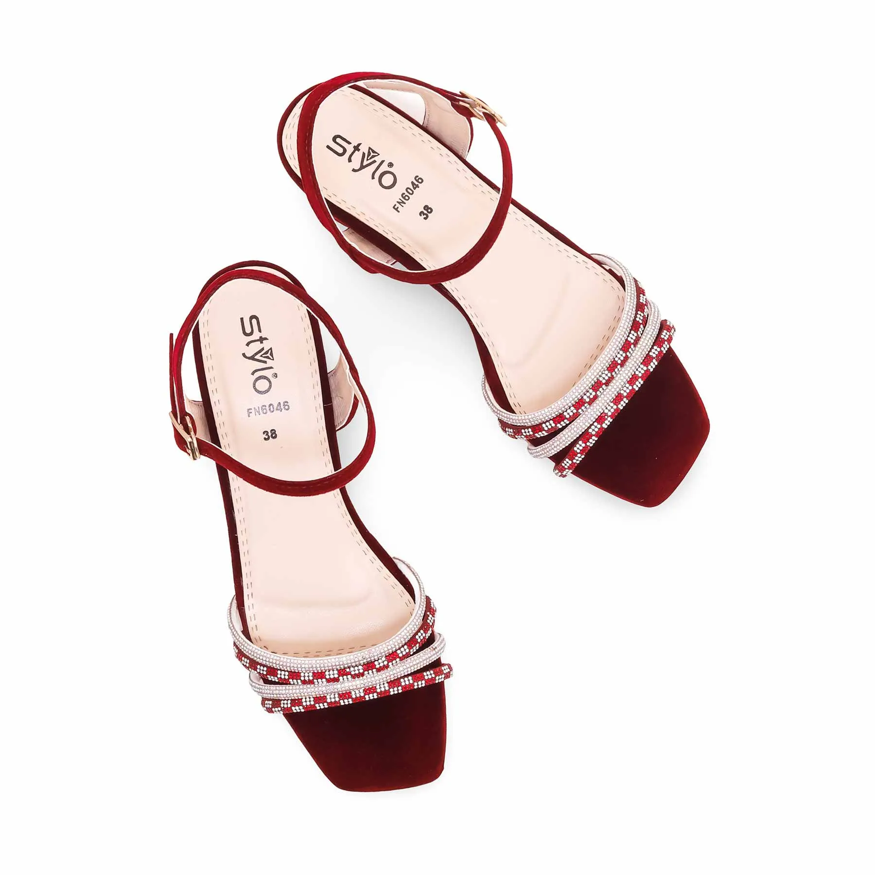 Maroon Fancy Sandal FN6046