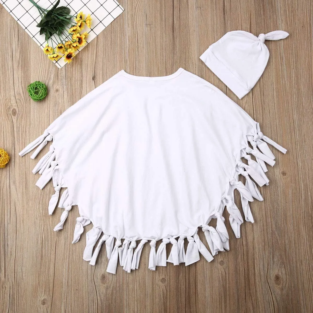 Merqwadd Unisex Toddler Baby Halloween Costume Ghost Cloak Poncho Cape Cosplay with Hat Outfits for Kids