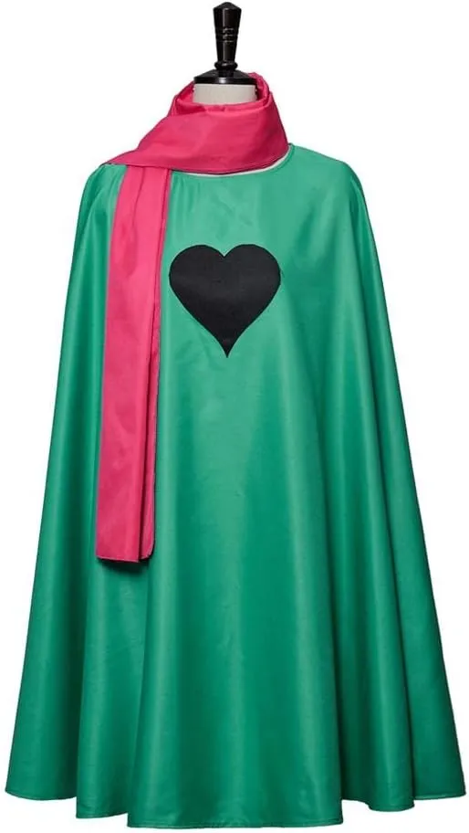 MyheroCos Deltarune Ralsei Cosplay Costume Adult Ralsei Cape Cloak with Hat and Scarf Outfit