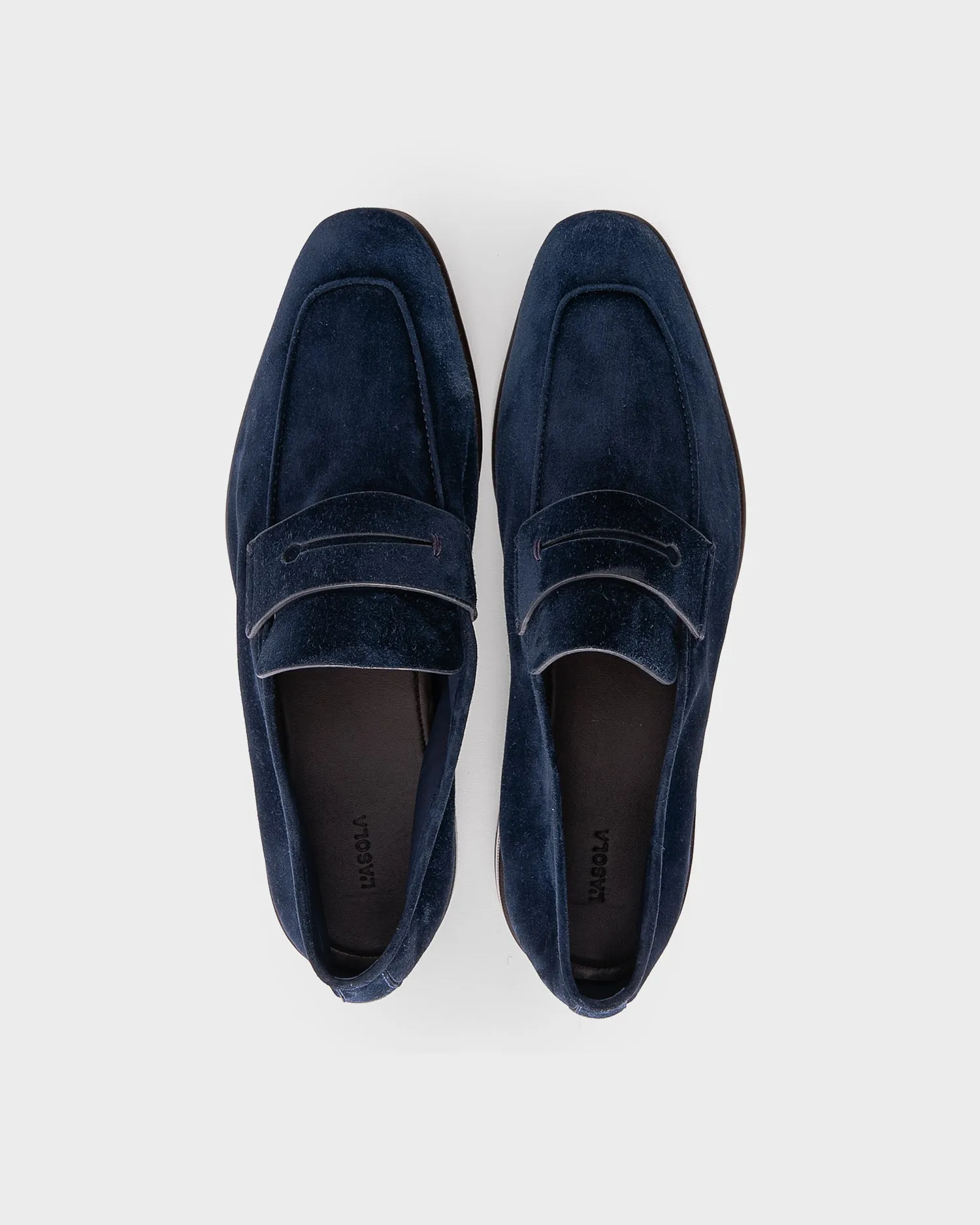 Navy Suede L'Asola Loafers