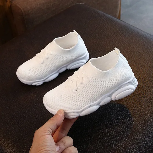 New Baby Sneakers 2020 Fashion Children's Flat Shoes Baby Kids Girls Shoes Stretch Breathable Mesh Sports Running Shoes