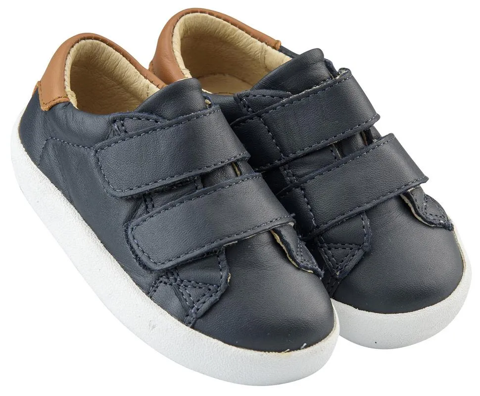 Old Soles Boy's Toddy Hook and Loop Closure Sneaker Shoes, Navy