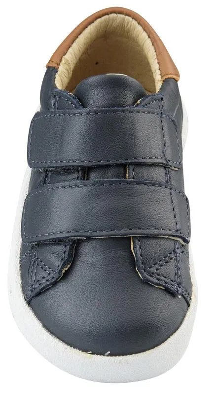 Old Soles Boy's Toddy Hook and Loop Closure Sneaker Shoes, Navy