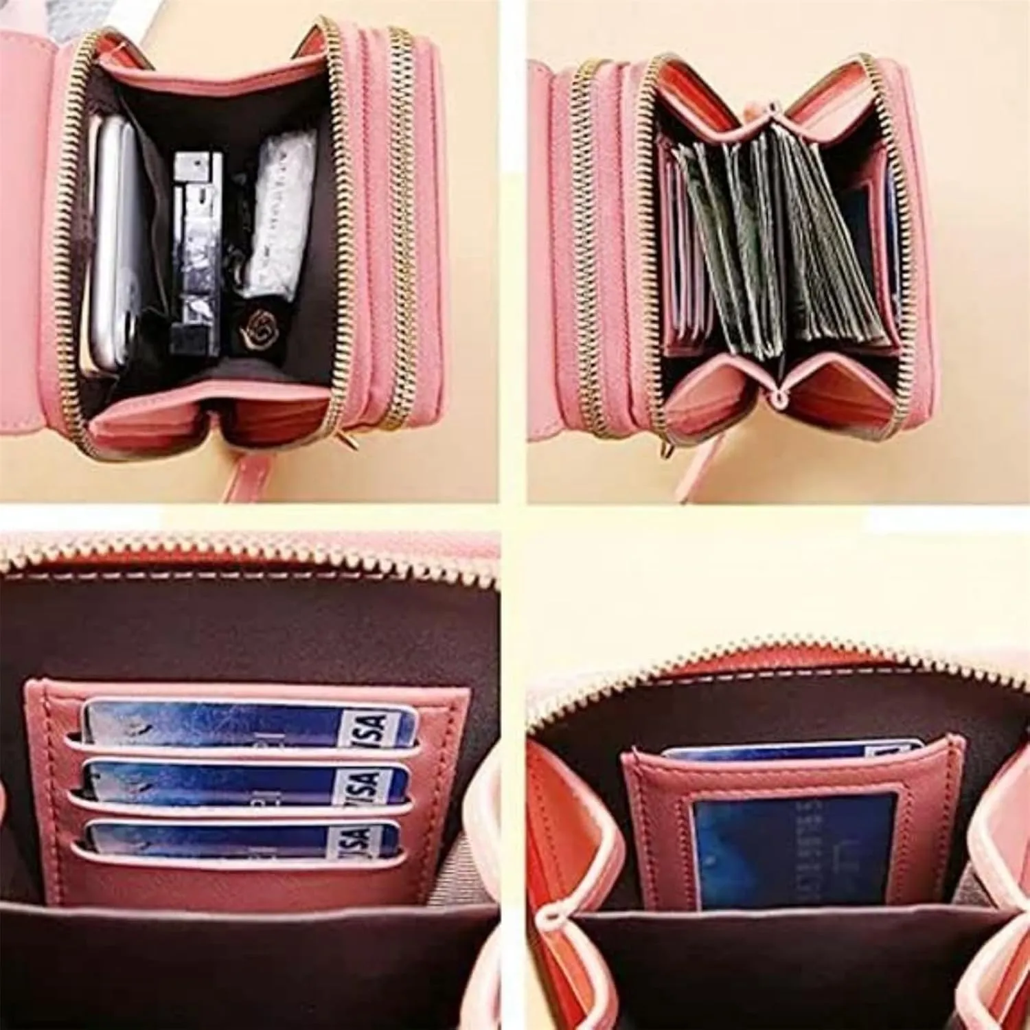 Popularate Anti-Theft Leather Bag, Touchscreen Phone Wallet PU Leather Crossbody Bag for Women Travel Sling Purse Chest
