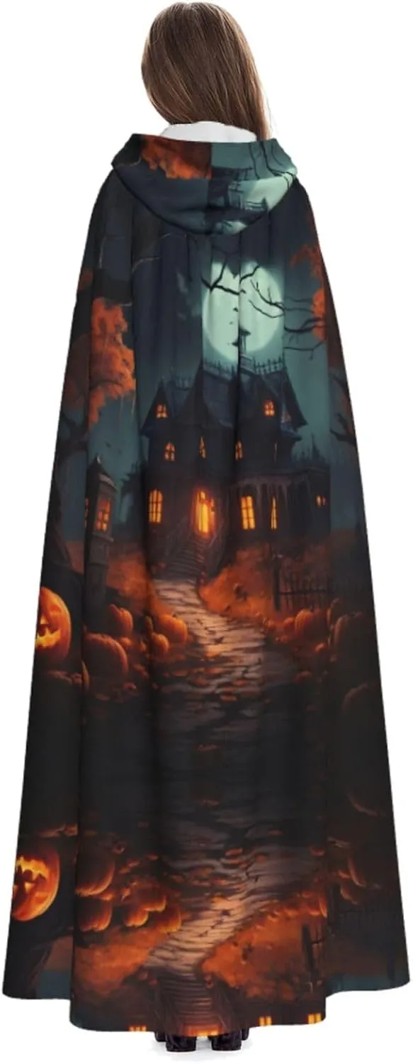 Scary Halloween Cape Cloak Adults Hooded Cloak For Women Men Halloween Costumes Christmas Cosplay