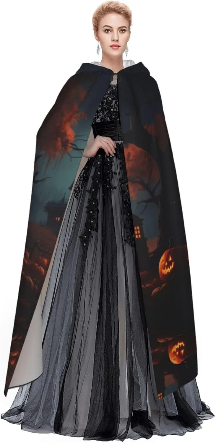 Scary Halloween Cape Cloak Adults Hooded Cloak For Women Men Halloween Costumes Christmas Cosplay