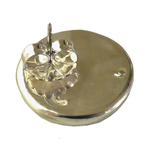 Simon Sebbag Sterling Silver Round Button Earring E2871 Clip
