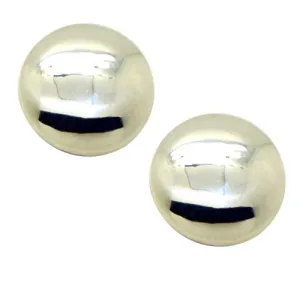 Simon Sebbag Sterling Silver Round Button Earring E2871 Clip
