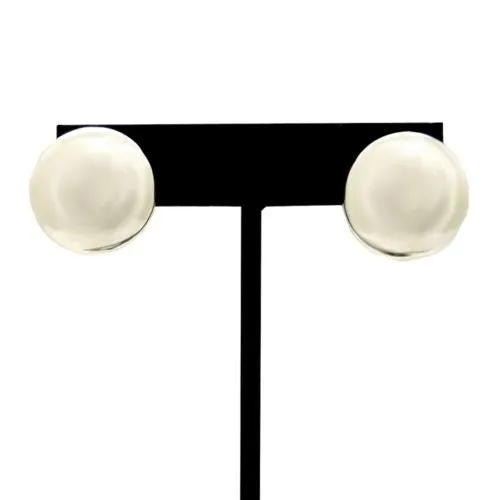 Simon Sebbag Sterling Silver Round Button Earring E2871 Clip