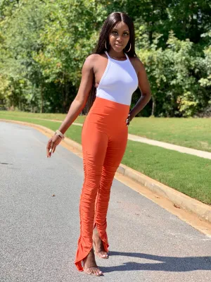 Stay Stacked Pants | Orange - FINAL SALE