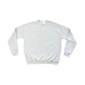 Sweatshirt: LV Monogram Collar Inspired Tan