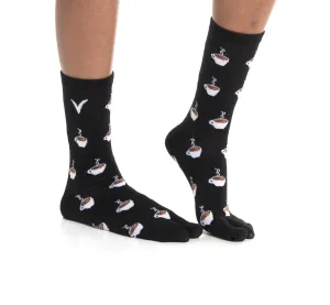 V-Toe Socks, Inc Unisex Flip Flop Tabi Socks - Coffee Cups