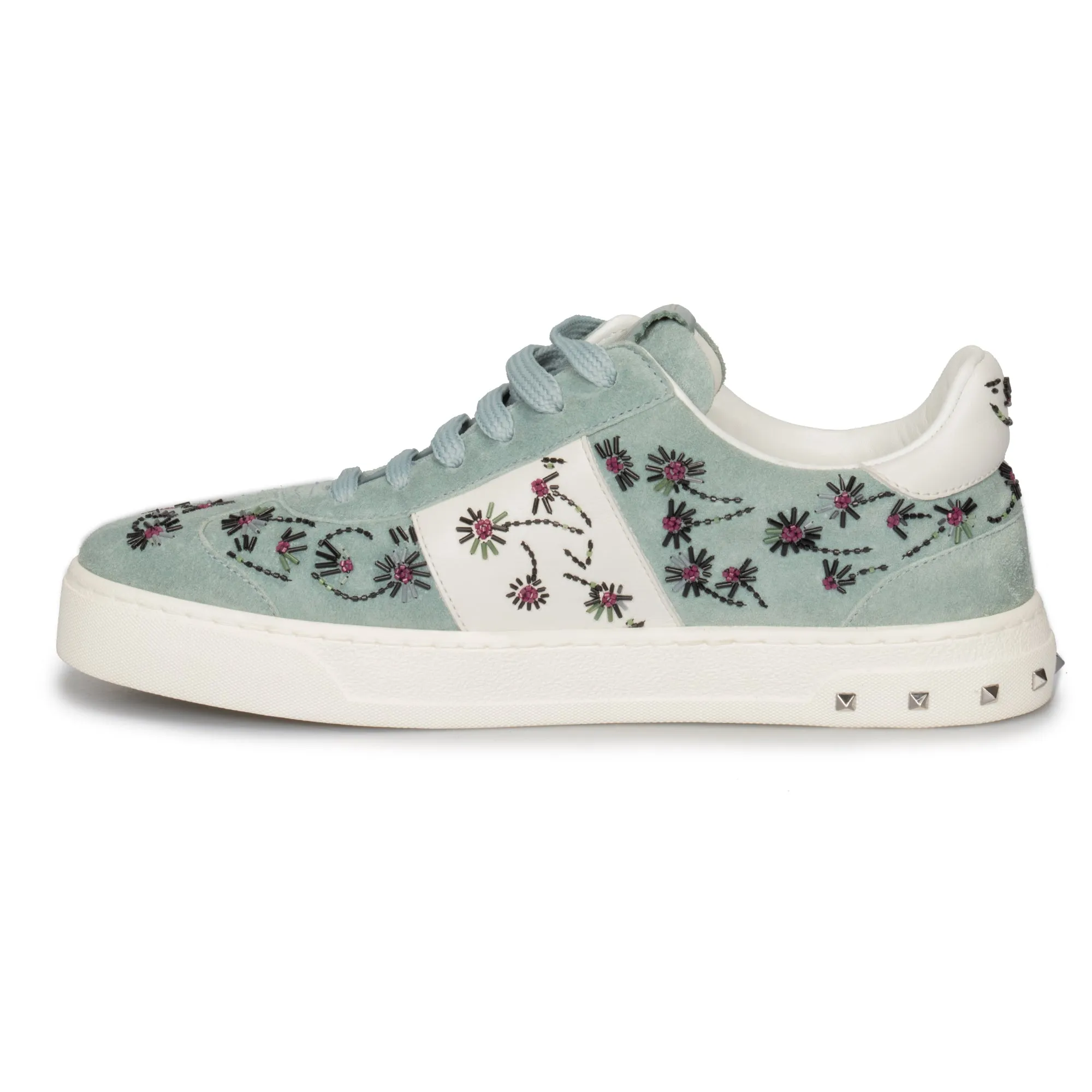 Valentino Flycrew Embroidered Sneaker in Blue