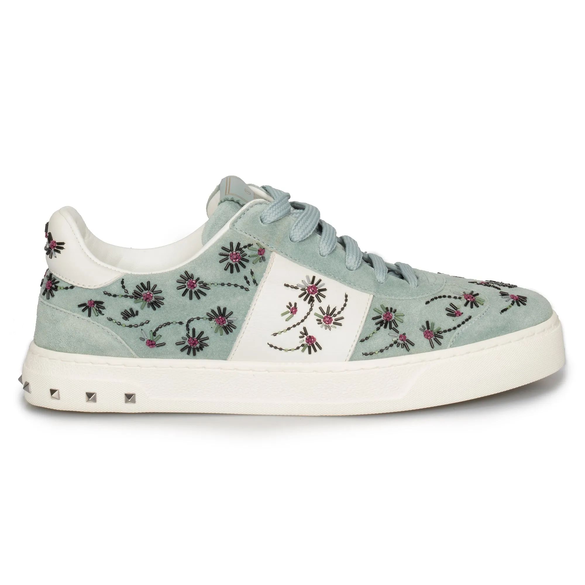 Valentino Flycrew Embroidered Sneaker in Blue