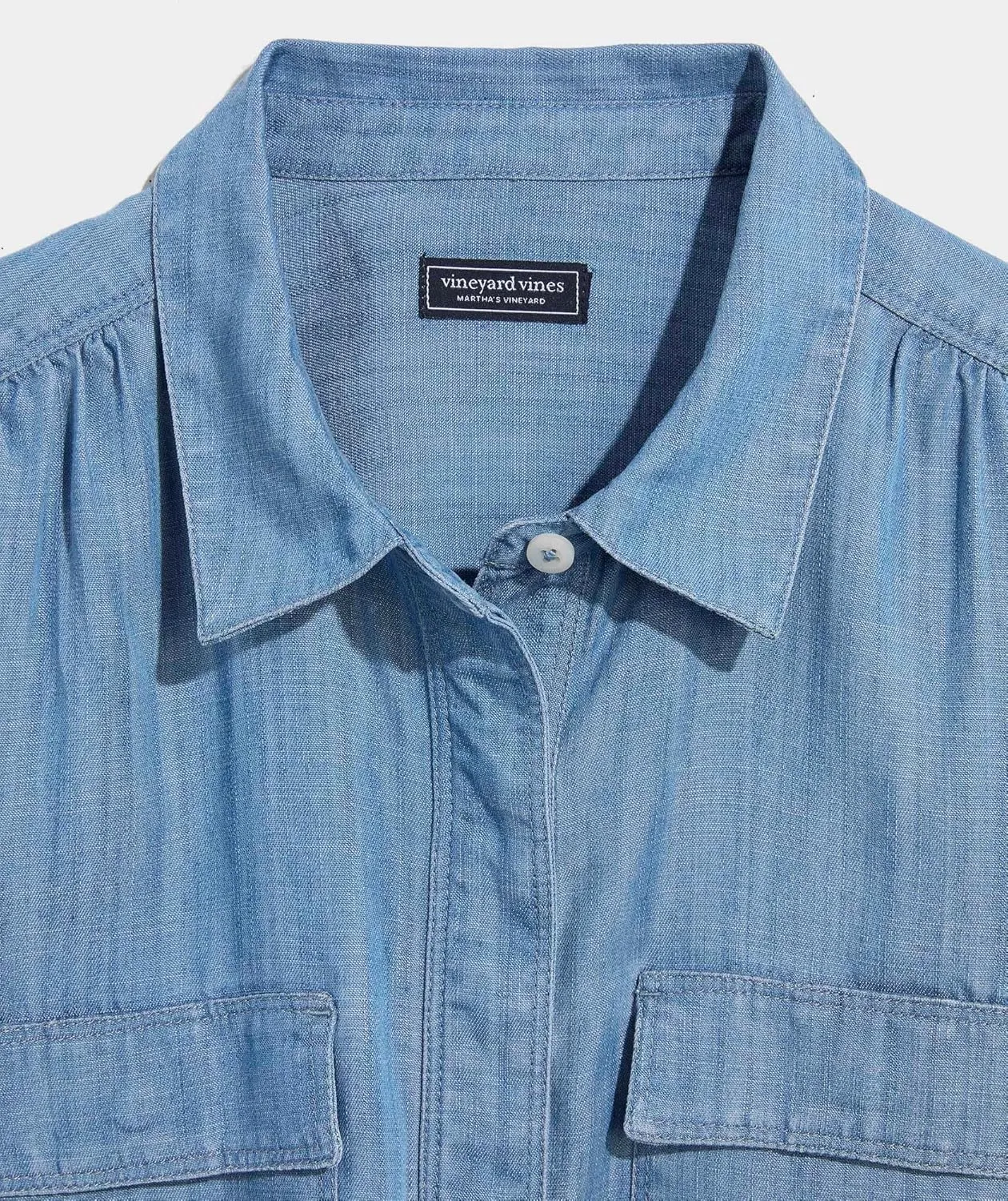 vineyard vines Women's Chambray Utility Margo Shirtdress