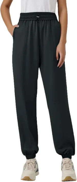 Women Sweatpants Joggers Elastic High Waisted Lounge Travel Casual Cinch Bottom Drawstring Lounge Joggers with Pockets