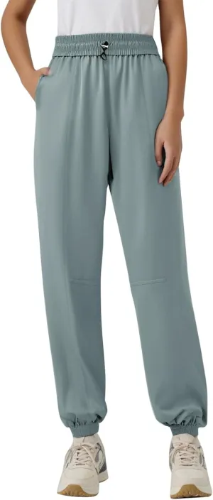 Women Sweatpants Joggers Elastic High Waisted Lounge Travel Casual Cinch Bottom Drawstring Lounge Joggers with Pockets