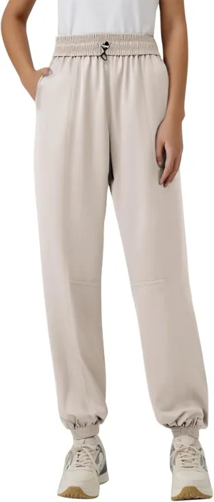 Women Sweatpants Joggers Elastic High Waisted Lounge Travel Casual Cinch Bottom Drawstring Lounge Joggers with Pockets