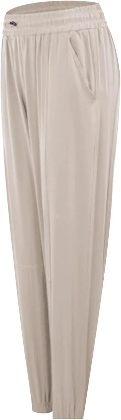Women Sweatpants Joggers Elastic High Waisted Lounge Travel Casual Cinch Bottom Drawstring Lounge Joggers with Pockets