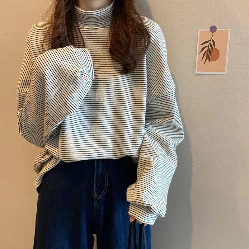 Women's Thick Inner Layer Half Turtleneck Bottoming Shirt